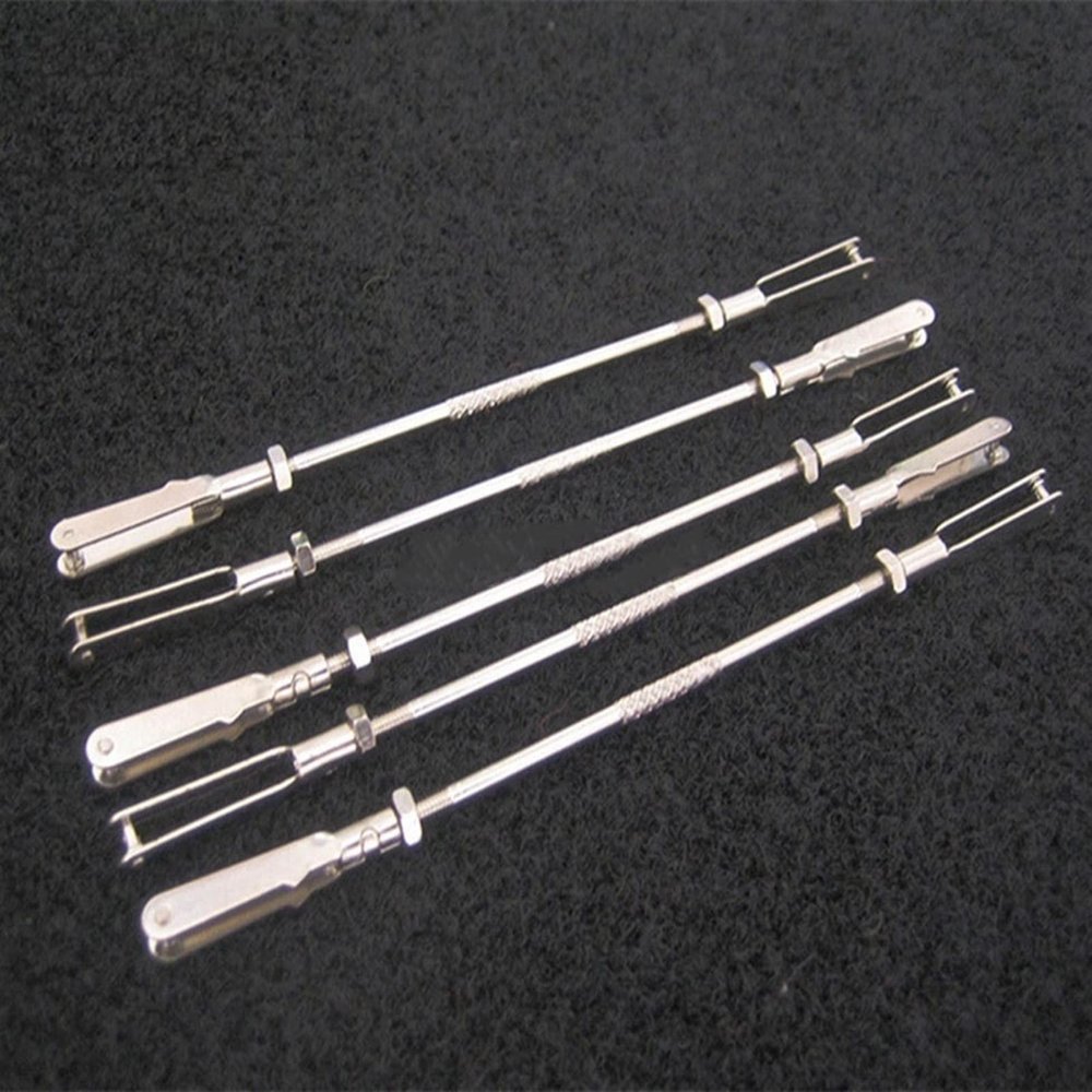 VERBANA Airplane Part, 10 pcs RC Model Airplane M2 Clevis D1.6 Steel Wire tie Rod Kit Spare Part for RC Model Airplane Plane Accessories Part (Color : L120mm)