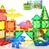 Coodoo Dinosaur Toys Magnetic Tiles - Magnet Building Blocks for Toddler Kids Toys STEM Sensory Outdoor Toy for 3+ Year Old Boys and Girls, Dinosaur World Creative Games Kids view 1