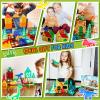 Coodoo Dinosaur Toys Magnetic Tiles - Magnet Building Blocks for Toddler Kids Toys STEM Sensory Outdoor Toy for 3+ Year Old Boys and Girls, Dinosaur World Creative Games Kids view 3