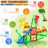Coodoo Dinosaur Toys Magnetic Tiles - Magnet Building Blocks for Toddler Kids Toys STEM Sensory Outdoor Toy for 3+ Year Old Boys and Girls, Dinosaur World Creative Games Kids view 4
