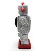 Charmgle Retro Tin Toys Walking Robot, Electric Rotating Desk Robot with Gun Fire Sound, Adult Collection Birthday Gifts Party Favor Handmade Robots Silver view 4