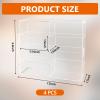 1/64 Scale Matchbox Wheels Toy Car Display Case Holds 32 Toy Cars Storage Organizer, Clear Display Box with Clear Snap-On Dust Cover 6.5 X 7.5 X 1.6 Inches 4 Pack view 2