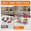 1/64 Scale Matchbox Wheels Toy Car Display Case Holds 32 Toy Cars Storage Organizer, Clear Display Box with Clear Snap-On Dust Cover 6.5 X 7.5 X 1.6 Inches 4 Pack view 3