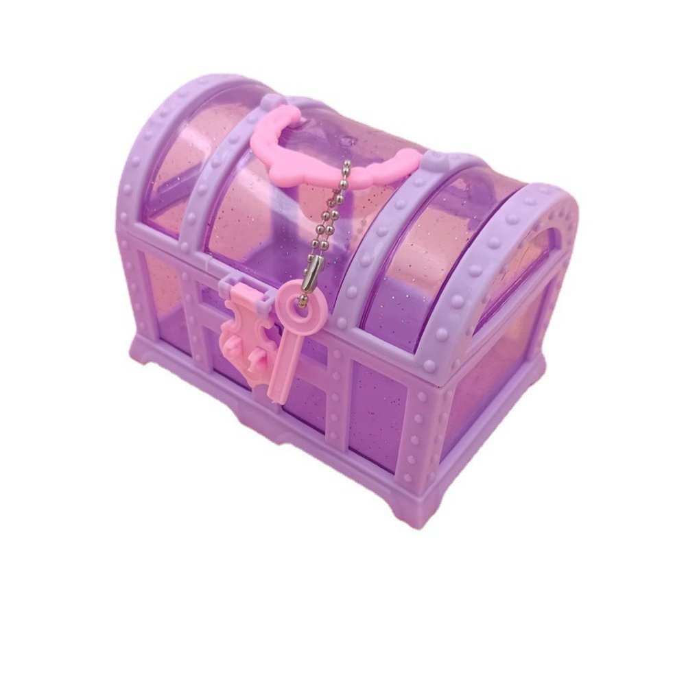 efdyn Children's Makeup Box, Toy Box, Treasure Box, Playhouse, Small Toy Jewelry Box, Jewelry Box, Little Girl's Dressing Box Purple