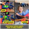 Monster Jam, Supercharge Speedway Playset, Megalodon and El Toro Loco Die-Cast Monster Trucks, Light Up World Finals Track Kids Toys for Boys Ages 3+ view 3