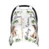Custom Baby Car Seat Covers with Name Personalized Car Seat Canopy Covers for Newborn Dog Nursing Breastfeeding Cover Infant CarSeat Canopies for Babies Minky Baby Blanket view 1