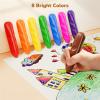 JoyCat 8 Colors Jumbo Crayons for Toddlers 1-3 4 5 6 year old Kid,Easy-Grip,Unbreakable,Non-Toxic,Washable,big,Triangular,fat,thick,toddler Crayons age 1-3,Ideal for Kids with Art Supplies view 2