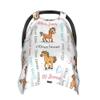 Custom Baby Car Seat Covers with Name Personalized Car Seat Canopy Covers for Newborn Horse Nursing Breastfeeding Cover Infant CarSeat Canopies for Babies Minky Baby Blanket view 1