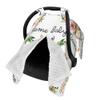 Custom Baby Car Seat Covers with Name Personalized Car Seat Canopy Covers for Newborn Fox Nursing Breastfeeding Cover Infant CarSeat Canopies for Babies Minky Baby Blanket view 2