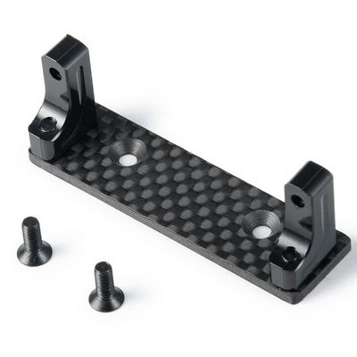 Aluminum+Carbon Fiber Servo Mount+Carbon Skid Plate Set for Axial Capra 1.9 UTB AXI03004 1:10 RC Car, RC Car Upgrade Parts Replacement