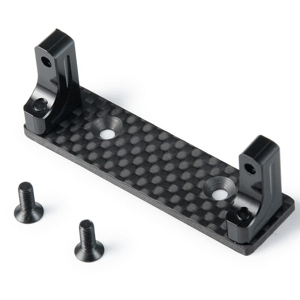 Aluminum+Carbon Fiber Servo Mount+Carbon Skid Plate Set for Axial Capra 1.9 UTB AXI03004 1:10 RC Car, RC Car Upgrade Parts Replacement