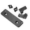 Aluminum+Carbon Fiber Servo Mount+Carbon Skid Plate Set for Axial Capra 1.9 UTB AXI03004 1:10 RC Car, RC Car Upgrade Parts Replacement view 3