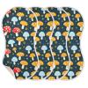 KEIGE 4Pcs Mushroom Burp Cloth,Unisex Large Absorbent Soft Cotton Muslin Burping Cloths for Newborn Boys Girls,11x22in,A111931 view 1