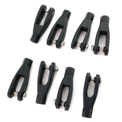 10PCS M2 M2.5 Linkage End Nylon Clevis 2mm 2.5mm Tie Rod End Servo Horn for DIY RC Airplane Fixing Wing KT Model ( Color : 10PCS Black 2mm )