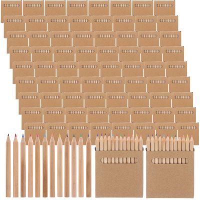 900Pcs/75 Boxs Colored Pencils Bulk Mini Drawing Pencils Set for Kids, 3.5inch Short Fat Color Pencils for Adult Coloring Books, Classroom School Drawing Birthday Wedding Party Favors, 12-Color