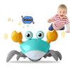 FEELGUY Crawling Crab Baby Toy Fantastic Creatures Toys Infant Sensory Tummy time Toys 3 4 5 6 7 8 9 10 11 12 Babies boy Girl Learning Crawl 3-6 6-12 Walking Toddler Gifts for 36 Months Old (Green) view 1