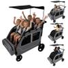 Germinate 4 Seater Wagon Stroller, Large Quad Wagon for 2 3 4 Kids Baby Toddler Child with Seats, All Terrain, Triple Stroller, Adjustable Push/Pull Handles, Removable Canopy (Dark Grey) view 1