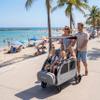 Germinate 4 Seater Wagon Stroller, Large Quad Wagon for 2 3 4 Kids Baby Toddler Child with Seats, All Terrain, Triple Stroller, Adjustable Push/Pull Handles, Removable Canopy (Dark Grey) view 2