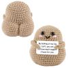 A AIFAMY Big Butt Potato Funny Crochet Potato with Positivity Affirmation Card for Hilarious Encouragement Gag Gifts view 1