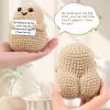 A AIFAMY Big Butt Potato Funny Crochet Potato with Positivity Affirmation Card for Hilarious Encouragement Gag Gifts view 4