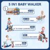 QDRAGON 5 in 1 Push Walkers for Baby Boys, Toddler Learning to Walk, Sit to Stand Walker, Early Learning Push Toy for Infant 12+ Months, Navy Blue view 2