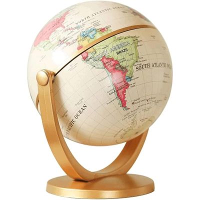 Detailed Mini Globe, 720 Rotating World Globe with Stable Stand, Geographic Globe for Kids Classroom Learning Portable Earth Globe New