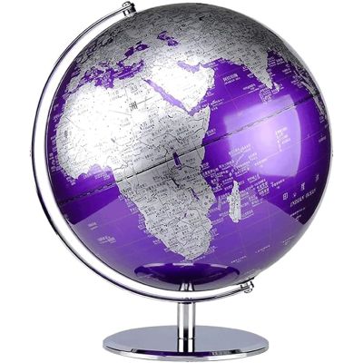 Detailed Chinese and English Bilingual Globe, World Globe with Stable Heavy Metal Base, Earth Globe Educational Geographic Desktop Decoration New