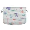 YETTASBIN Sea Animal Cotton Rope Basket Large Round Baby Laundry Basket Toy Blanket Books Storage Bin for Bedroom Bathroom Nursery Home Decor, 20 x 14 Inch view 1