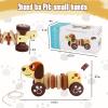 WoodenEdu Baby Toys Car,Wooden Pull Along Toddler Toy, Developmental Toy for 1 Year Old Girl Boy Birthday Gift view 2