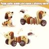 WoodenEdu Baby Toys Car,Wooden Pull Along Toddler Toy, Developmental Toy for 1 Year Old Girl Boy Birthday Gift view 3