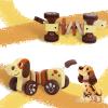 WoodenEdu Baby Toys Car,Wooden Pull Along Toddler Toy, Developmental Toy for 1 Year Old Girl Boy Birthday Gift view 4