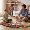Hot Bee Train Set - Train Toys with Remote Control Trains for Boys with Smokes, Lights and Sound,Toy Train Set for Under Christmas Tree, Toddler Model Trains for 3 4 5 6 7 8+ Years Old Kids view 3