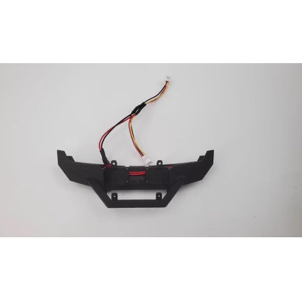 JOYSOG RC Front Bumper, Anti-Collision Front Bumper with LED Lights for FMS 1/18 FCX18 LC80 RC Upgrade Parts(Nylon)