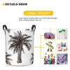 Foruidea Palm Tree Laundry Basket,Laundry Hamper,Collapsible Storage Bin, Oxford Fabric Clothes Baskets,Nursery Hamper For Home,Office,Dorm,Gift Basket view 3