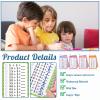 4 Packs of 49 Pcs Multi Math Flash Cards, Addition, Subtraction, Multiplication, & Division Flashcards with 2 Dry Erase Markers 4 Rings Math Games view 4