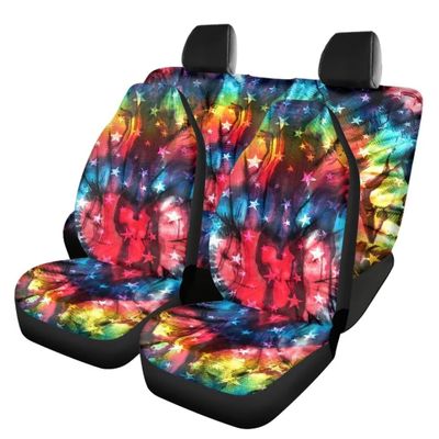 Beauty Collector Tie Dye Front Seat Covers Rear Bench Cover, Seat Protection Cove Car Full Set, Car Front Seat Cushion for Pets Child Car Seat Protector