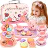Lajeje Kids Plastic Tea Party Set for Toddlers & Girls Ages 3-8  Princess Pretend Play Kitchen Toy with Carrying Case, Teapot, Cups, Saucers, Dessert Toys & Tray | Gift for Little Girls Birthday view 1