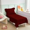4 Pieces Super Soft Toddler Bedding Set with Ruffle Fringe, Solid Color Toddler Bed Set - 1 Toddler Comforter + 1 Fitted Sheet +1 Flat Sheet +1 Pillowcase for Baby Boys and Girls (Burgundy) view 3