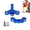 Aluminum 7075 RC Front Suspension Shock Absorber Mount Support Fixed Triple Clamp Set Compatible with LOSI 1/4 Promoto-MX RTR RC Electric Motorcycle LOS264004 Upgrades Part(Blue) view 1
