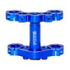 Aluminum 7075 RC Front Suspension Shock Absorber Mount Support Fixed Triple Clamp Set Compatible with LOSI 1/4 Promoto-MX RTR RC Electric Motorcycle LOS264004 Upgrades Part(Blue) view 2