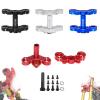 Aluminum 7075 RC Front Suspension Shock Absorber Mount Support Fixed Triple Clamp Set Compatible with LOSI 1/4 Promoto-MX RTR RC Electric Motorcycle LOS264004 Upgrades Part(Blue) view 3