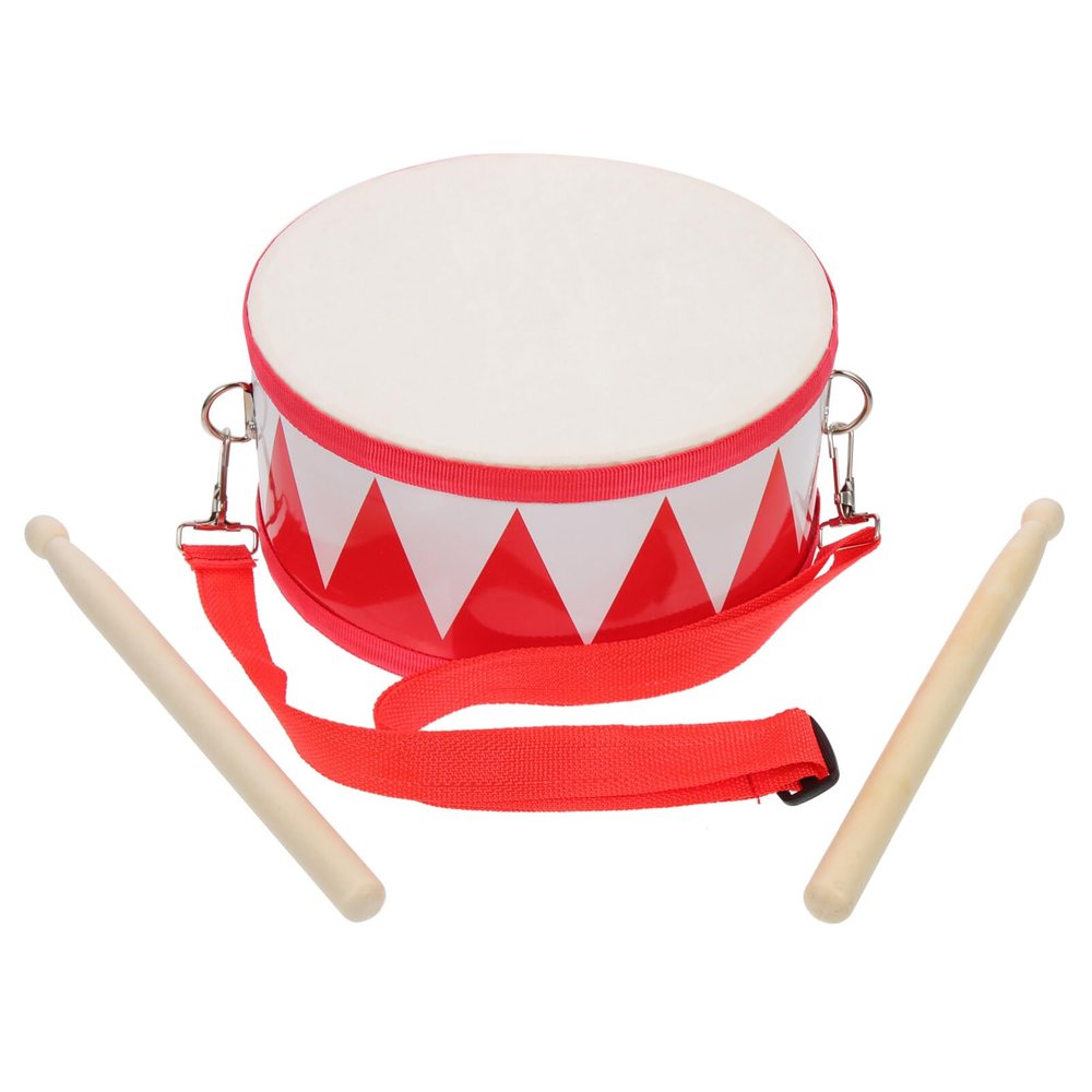 Kids Drum Set, 8 inch Wooden Toy Drum Set or Toddlers with 2 Sticks Percussion Musical Instrument for Boys Girls