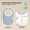 8-Pack Organic Baby Bibs for Boys, Girls - Soft Cotton Drooling and Teething Bibs for Baby Girl & Boy, Extra Absorbent, Easy To Clean & Put On for Toddler, Newborn, Infant 0-24 Months (Fleur) view 3