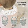 8-Pack Organic Baby Bibs for Boys, Girls - Soft Cotton Drooling and Teething Bibs for Baby Girl & Boy, Extra Absorbent, Easy To Clean & Put On for Toddler, Newborn, Infant 0-24 Months (Fleur) view 4