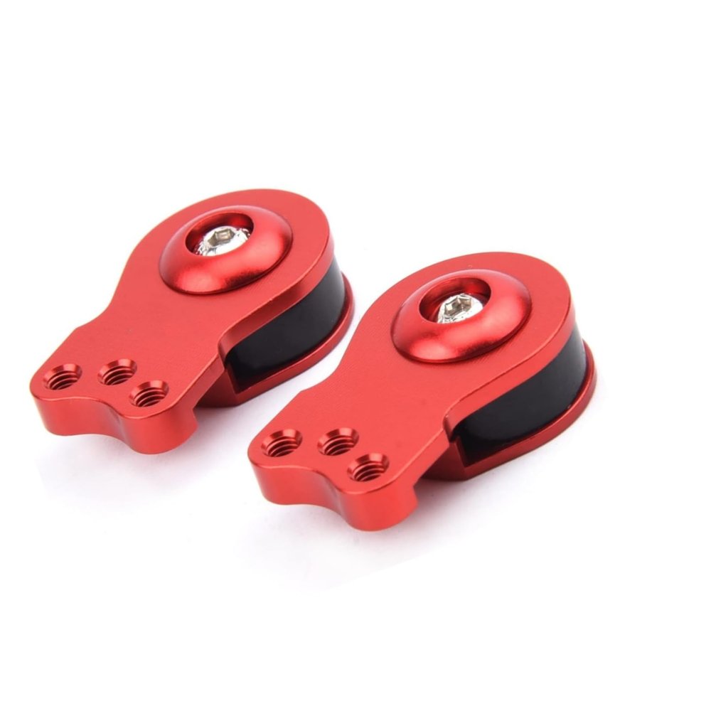 AFDHGS 2-Pack - Aluminum Servo Saver Set for 25T Plastic Output Gear - Adjustable Hi-Torque Servo Arms (18mm) Red