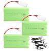 HRYHWASE 3Pcs 9.6V 2400mAh NI-MH AA Battery Pack RC Replacement Rechargeable Battery with KET-2P USB Charger Cable for Toys,Drone,Remote Control Car Accessory view 1