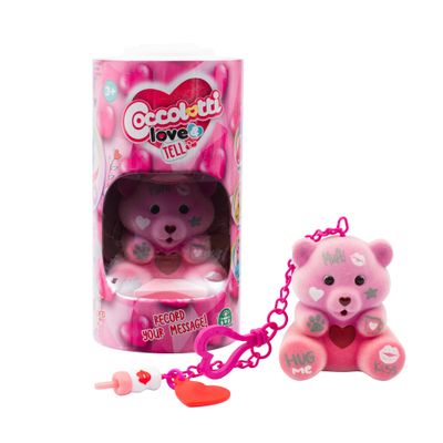 Giochi Preziosi Coccolotti Love&Tell, 6 Bears with Recording Function and Keyring Charm, Random Coloring, Repeat What You Say, Games for Children 4 Years, Interactive Animals Toy