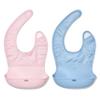 OXO Tot Roll-Up Bib - 2 Pack - Blossom and Dusk view 1