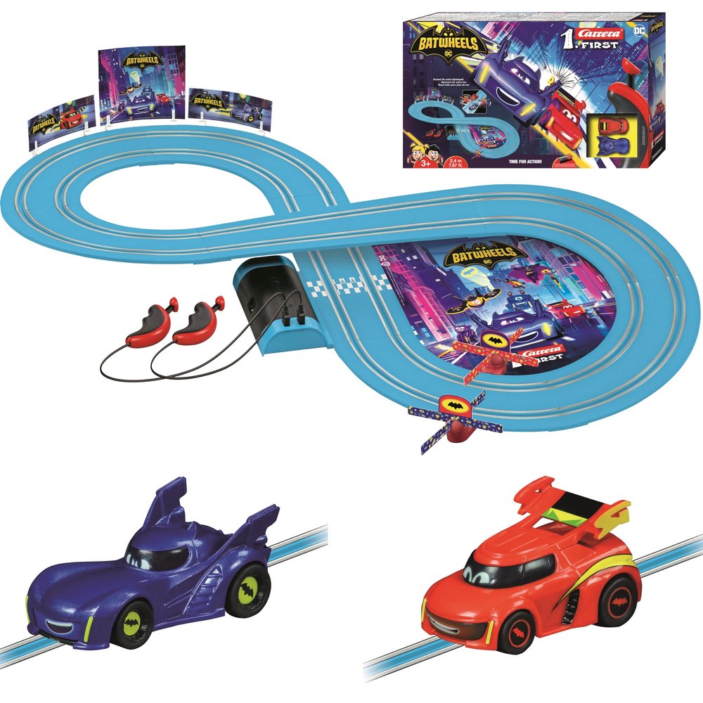 Carrera First Batwheels Slot Car Race Track Set Bam & Redbird (Ages 3+)