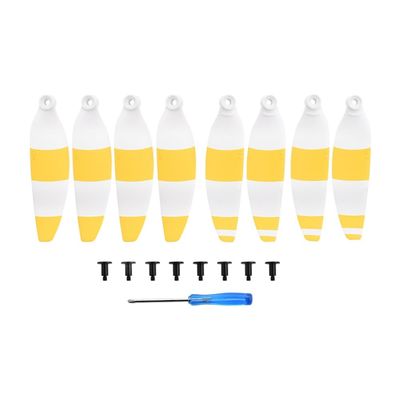 OwlKay 4PCS 4726F Quick Release Propeller Blades Foldable Low Noise Propeller Accessory for for Mavic Mini RC Drone Color Replacement (Color : 8pcs Yellow)